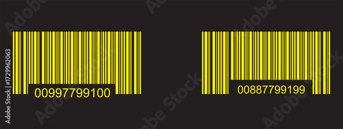 Barcode realistic icon, concept object design for product