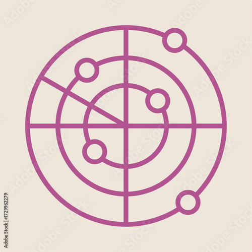 Radar trendy artwork design useful creative vector Illustration good colorful background