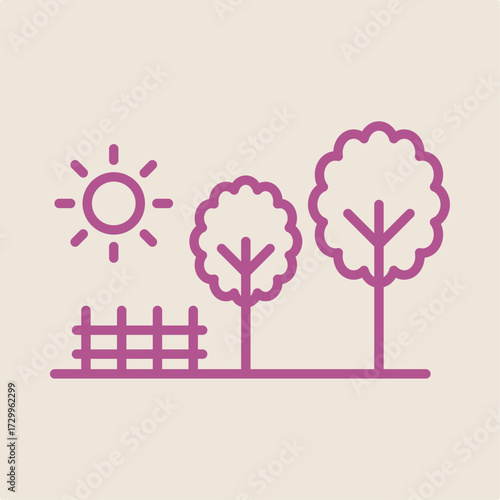 Park trendy artwork design useful creative vector Illustration good colorful background