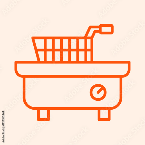 Deep Fryer trendy artwork design useful creative vector Illustration elegant colorful background