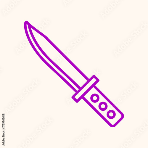 Knife trendy artwork design useful creative vector Illustration delightful colorful background