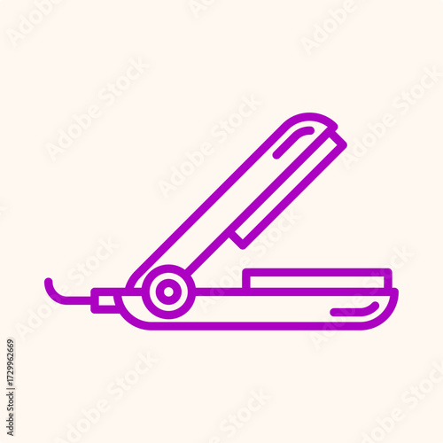 Hair Straightener trendy artwork design useful creative vector Illustration delightful colorful background