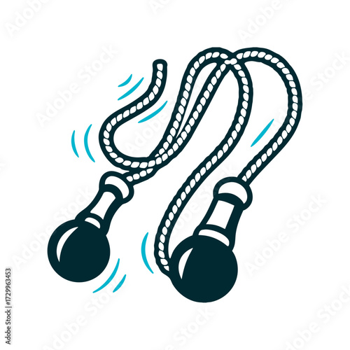 Poi Swinging Props: Isolated Vector Illustration Poi Swing cord with weighted end