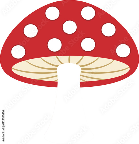cute mushroom vegetable food vector cartoon illustration