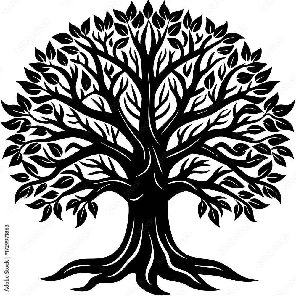 Obraz premium black and white tree