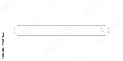 blank white tag isolated on white . Search here. Search bar . Search bar vector icons in flat design. Vector illustration