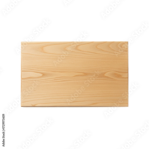 wooden board on white background