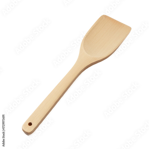 wooden spatula isolated on white