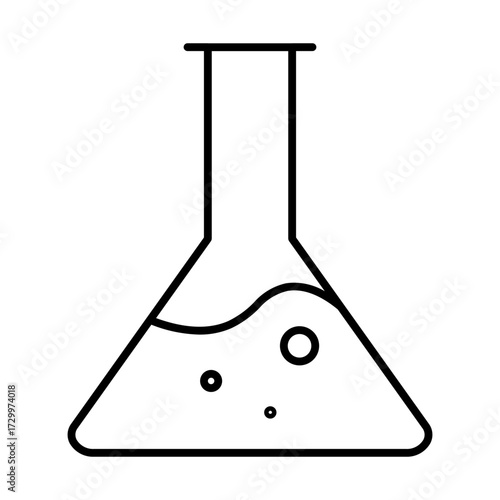 erlenmeyer line icon