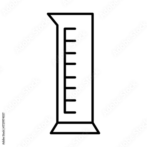 graduated cylinder line icon