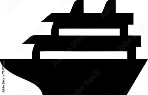 Boat Silhouette Vector | Ship, Sailing, Nautical, Marine, Sea Travel Design