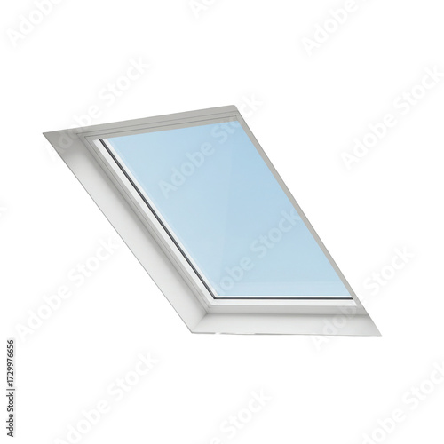 Modern roof skylight window isolated for architectural and renovation design projects