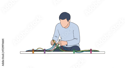 Expert meticulous arrangement of complex wiring system meticulously arranged for seamless connectivity in advanced electrical design showcasing