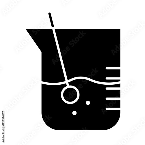 beaker glyph icon
