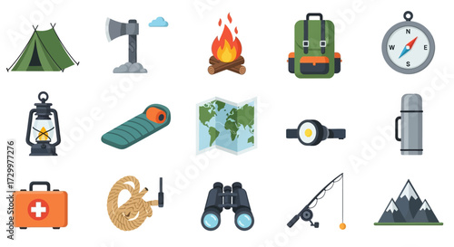 Camping and Outdoor Adventure Gear Collection.