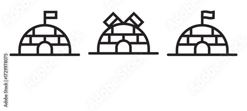 Igloo icon graphic set. background  trendy graphic set icon set
