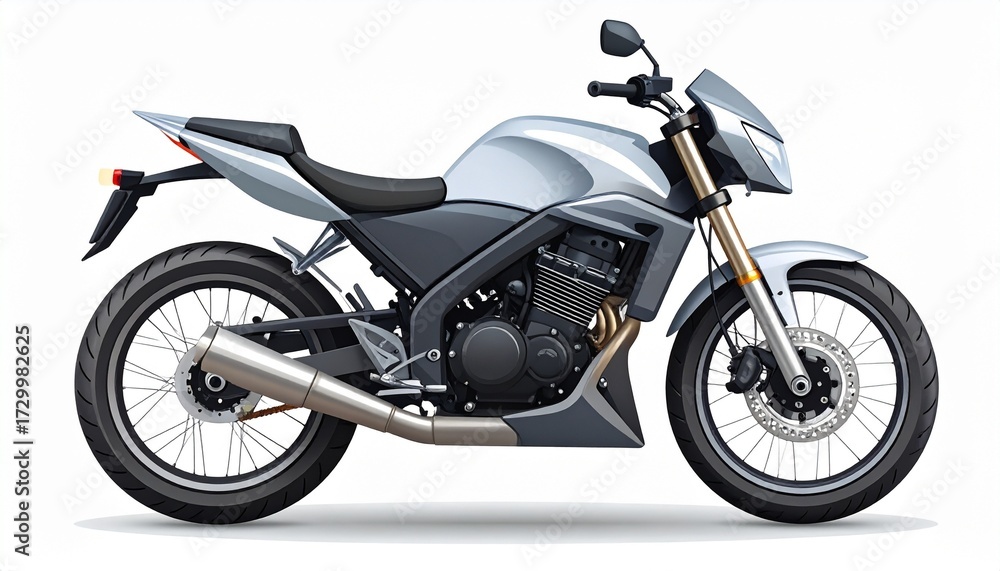 Obraz premium motorcycle on white background
