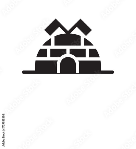 Igloo icon graphic set. background  trendy graphic set icon set
