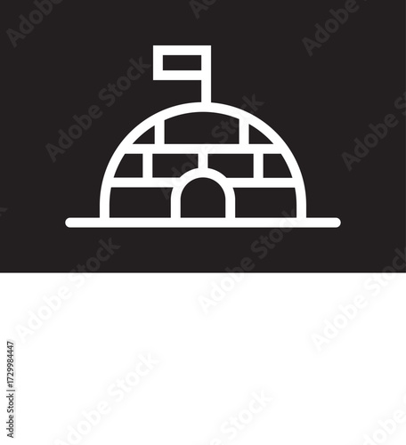 Igloo icon graphic set. background  trendy graphic set icon set
