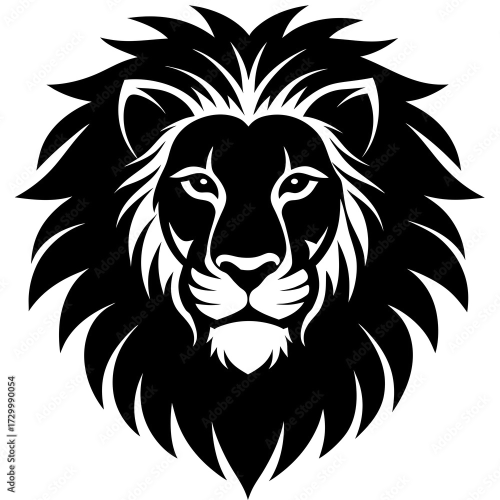 Obraz premium lion head vector