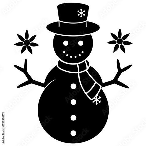 snowman with scarf