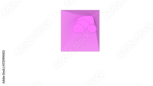 ピンク色の抽象画