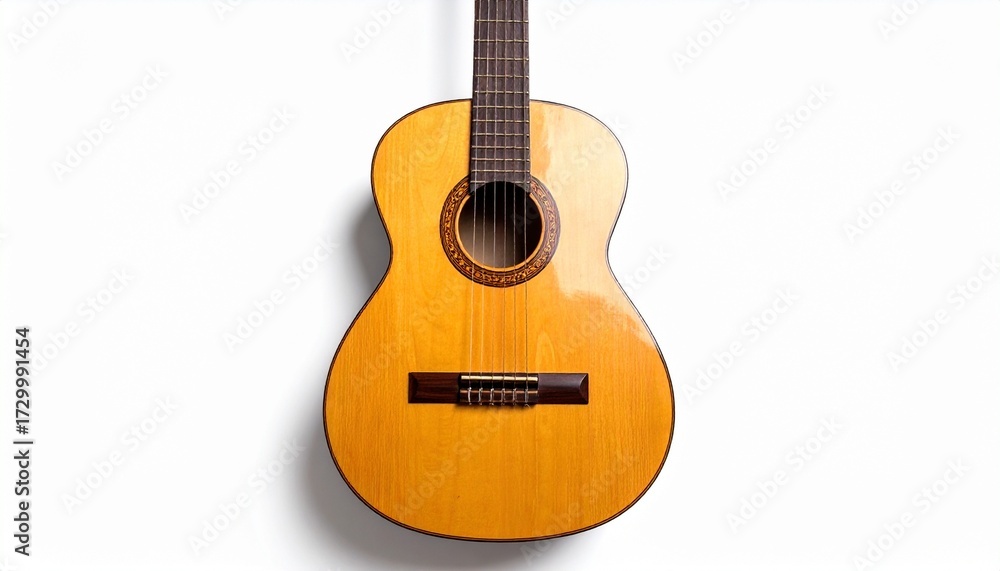 Naklejka premium acoustic guitar isolated on white