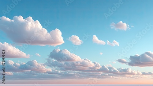 Bright Blue Sky with Soft White Clouds Cinematic HDR