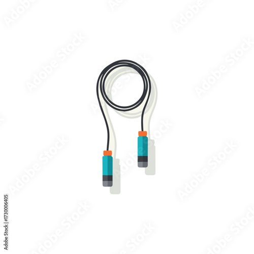 Jumping rope icon logo flat vector design