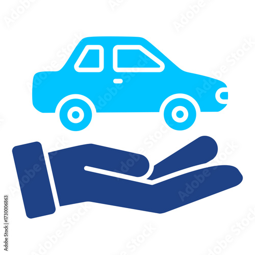 Rental Car Simple Vector Icon Collection