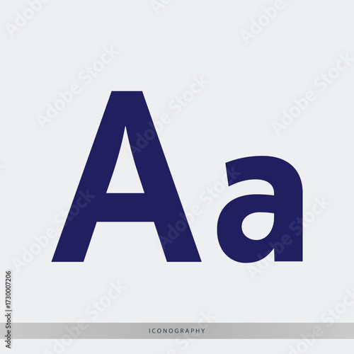 Stylish display of uppercase and lowercase letter A in bold blue font for educational or branding projects needing clear typography solutions