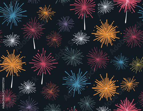 fireworks vector set