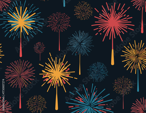 fireworks vector set