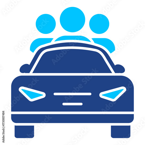 Car Sharing Simple Vector Icon Collection