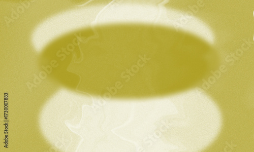Abstract Circular Light Pattern with Halo Effect on Yellow Background Featuring Symmetrical Design and Shadow Contrast