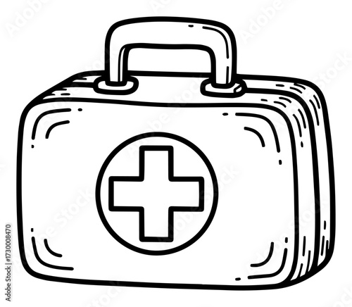 First Aid Kit Box Doodle