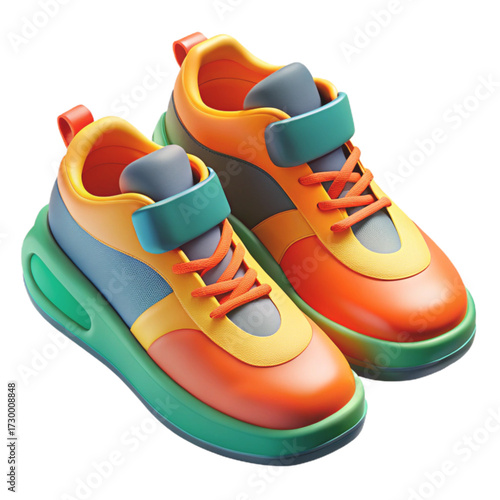 baby shoes on white background