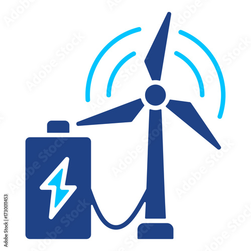 Wind Power Simple Vector Icon Collection