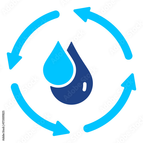 Reuse Water Simple Vector Icon Collection