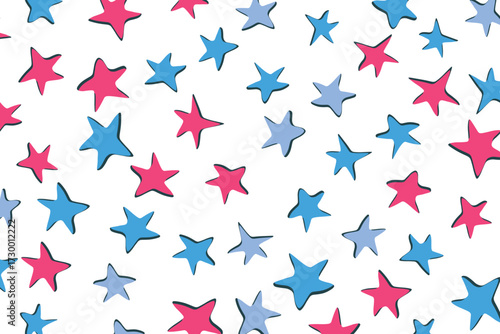 Color stars confetti background. Splash effect banner. Vector abstract illustration with blurred drops of rain for wallpaper, wrapping paper, backdrop, poster, card etc.