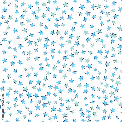 Color stars confetti background. Splash effect banner. Vector abstract illustration with blurred drops of rain for wallpaper, wrapping paper, backdrop, poster, card etc.