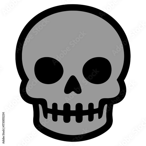 Simple Human Skull Halloween Graphic