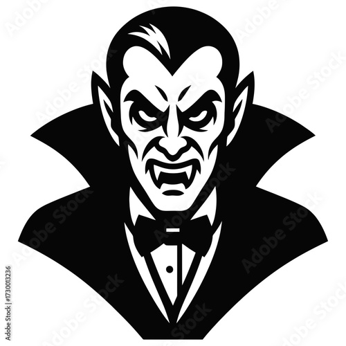 Classic Vampire Dracula Halloween Illustration