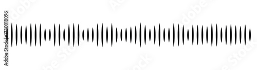 Set of radio Wave icon. Monochrome simple sound wave on transparent background. Vector sound wave icon. Music player sound bar. Record interface. Equalizer icon with soundwave line. used for mobile