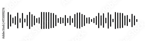 Podcast sound waves and audio soundwave of voice message records, vector icons. Podcast sound waves for online audio streaming and podcasting or music player and mobile phone voice message soundwaves