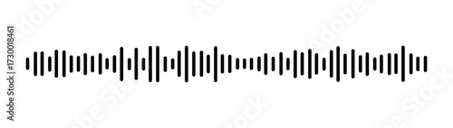 Set of radio Wave icon. Monochrome simple sound wave on transparent background. Vector sound wave icon. Music player sound bar. Record interface. Equalizer icon with soundwave line. used for mobile