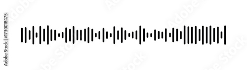 Podcast sound waves set. Waveform pattern for music player, podcast, voise message, music app. Audio wave icon. Equalizer template. Vector illustration isolated on white background