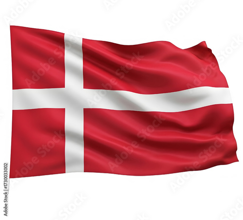 the flag of Denmark Faso flying