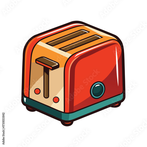 isolated toaster on white background
