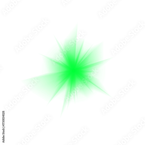 Dynamic neon green burst emanating energy and impact, perfect for modern branding and innovative digital campaigns that grab attention